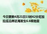 今日更新4月21日15时42分尼加拉瓜沿岸近海发生6.6级地震