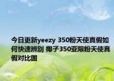今日更新yeezy 350粉天使真假如何快速辨别 椰子350亚限粉天使真假对比图