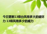 今日更新13级台风有多大的破坏力 13级风有多少的威力
