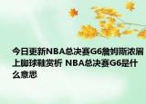 今日更新NBA总决赛G6詹姆斯浓眉上脚球鞋赏析 NBA总决赛G6是什么意思