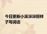 今日更新小溪淙淙照样子写词语