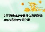 今日更新AMVP是什么意思篮球 amvp和fmvp哪个难