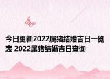 今日更新2022属猪结婚吉日一览表 2022属猪结婚吉日查询