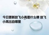 今日更新放飞小高是什么梗 放飞小高出自哪里