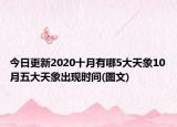 今日更新2020十月有哪5大天象10月五大天象出现时间(图文)