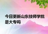 今日更新山东技师学院是大专吗