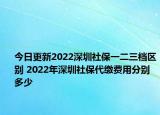 今日更新2022深圳社保一二三档区别 2022年深圳社保代缴费用分别多少