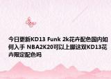 今日更新KD13 Funk 2k花卉配色国内如何入手 NBA2K20可以上脚这双KD13花卉限定配色吗