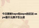 今日更新bape和aape的区别 aape是什么牌子怎么读