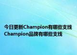 今日更新Champion有哪些支线 Champion品牌有哪些支线