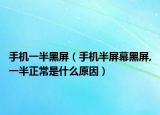 手机一半黑屏（手机半屏幕黑屏,一半正常是什么原因）