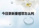 今日更新重婚罪怎么判