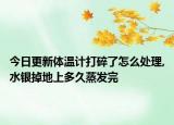 今日更新体温计打碎了怎么处理,水银掉地上多久蒸发完