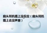 扁头耳机插上没反应（扁头耳机插上去没声音）