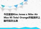 今日更新Kim Jones x Nike Air Max 95 Total Orange开箱测评上脚尺码怎么选