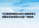 今日更新球鞋文化的介绍起源意义 球鞋文化和潮流文化是一样的吗