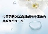 今日更新2022年曲靖市社保缴纳基数及比例一览