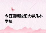 今日更新沈阳大学几本学校