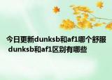 今日更新dunksb和af1哪个舒服 dunksb和af1区别有哪些