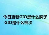 今日更新GIO是什么牌子 GIO是什么档次
