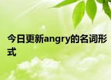 今日更新angry的名词形式