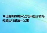 今日更新微循环公交开进山!青岛打通出行最后一公里