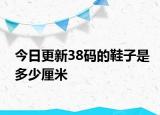 今日更新38码的鞋子是多少厘米