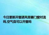 今日更新开窗通风需要门窗对流吗,空气良可以开窗吗