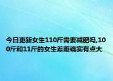 今日更新女生110斤需要减肥吗,100斤和11斤的女生差距确实有点大