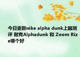 今日更新nike alpha dunk上脚测评 耐克Alphadunk 和 Zoom Rize哪个好
