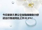 今日更新久事公交加强保障助力舒适出行客运同比上升32.8%!