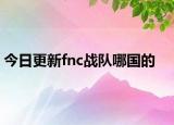 今日更新fnc战队哪国的