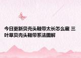 今日更新贝壳头鞋带太长怎么藏 三叶草贝壳头鞋带系法图解
