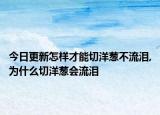 今日更新怎样才能切洋葱不流泪,为什么切洋葱会流泪