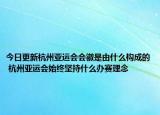 今日更新杭州亚运会会徽是由什么构成的 杭州亚运会始终坚持什么办赛理念