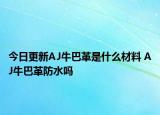 今日更新AJ牛巴革是什么材料 AJ牛巴革防水吗