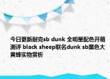 今日更新耐克sb dunk 全明星配色开箱测评 black sheep联名dunk sb黑色大黄蜂实物赏析