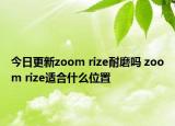 今日更新zoom rize耐磨吗 zoom rize适合什么位置