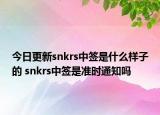 今日更新snkrs中签是什么样子的 snkrs中签是准时通知吗