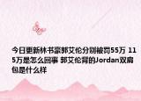 今日更新林书豪郭艾伦分别被罚55万 115万是怎么回事 郭艾伦背的Jordan双肩包是什么样