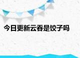 今日更新云吞是饺子吗