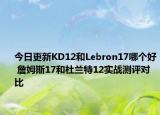 今日更新KD12和Lebron17哪个好 詹姆斯17和杜兰特12实战测评对比