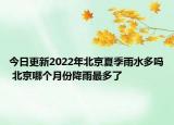 今日更新2022年北京夏季雨水多吗 北京哪个月份降雨最多了
