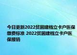 今日更新2022贫困建档立卡户医保缴费标准 2022贫困建档立卡户医保报销