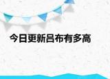 今日更新吕布有多高