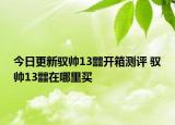 今日更新驭帅13䨻开箱测评 驭帅13䨻在哪里买