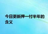 今日更新押一付半年的含义