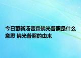 今日更新汤普森佛光普照是什么意思 佛光普照的由来