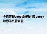 今日更新yeezy鞋标在哪 yeezy鞋标怎么看真假