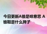 今日更新A锥是啥意思 A锥鞋是什么牌子